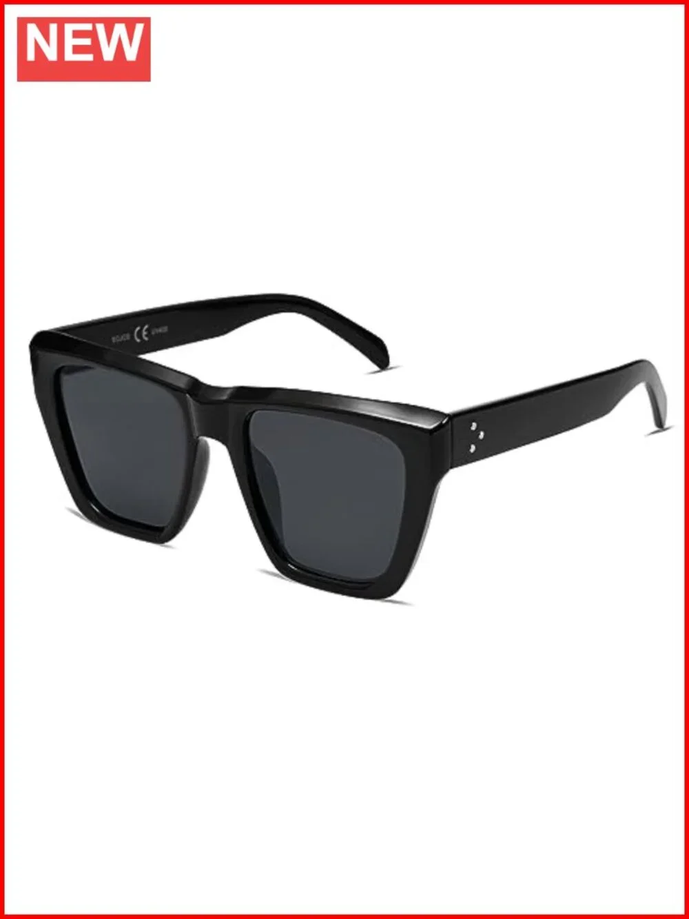 Oversized Square Cat Eye Polarized Sunglasses for Women UV400